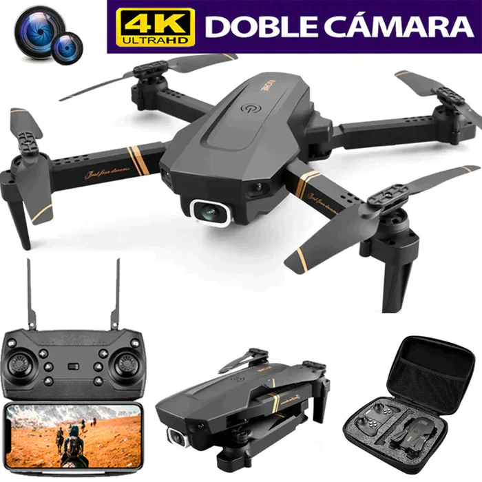 [OFERTA] - Dron E88 Max Plegable2 Baterias 4K + CONTROL CELULAR -ÚLTIMAS UNIDADES 50% OFF
