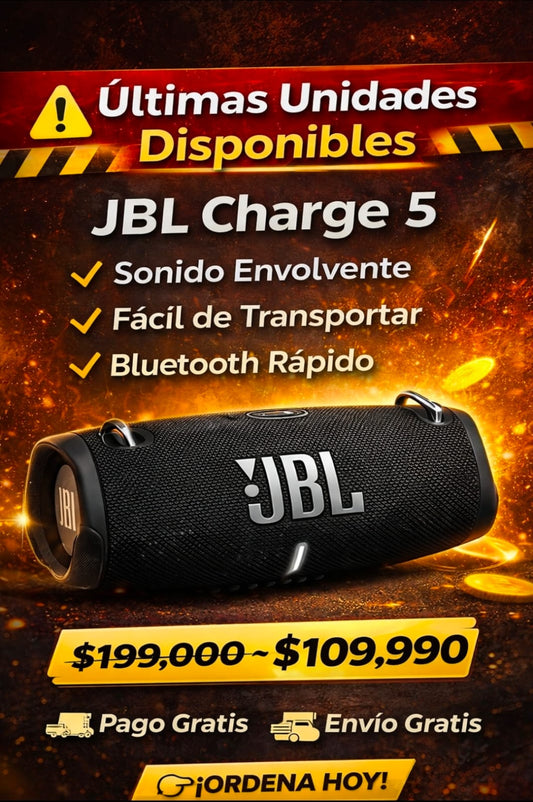 PROMO DE ÚLTIMOS DÍAS - PARLANTE JBL CHARGE 5 CON ETIQUETA