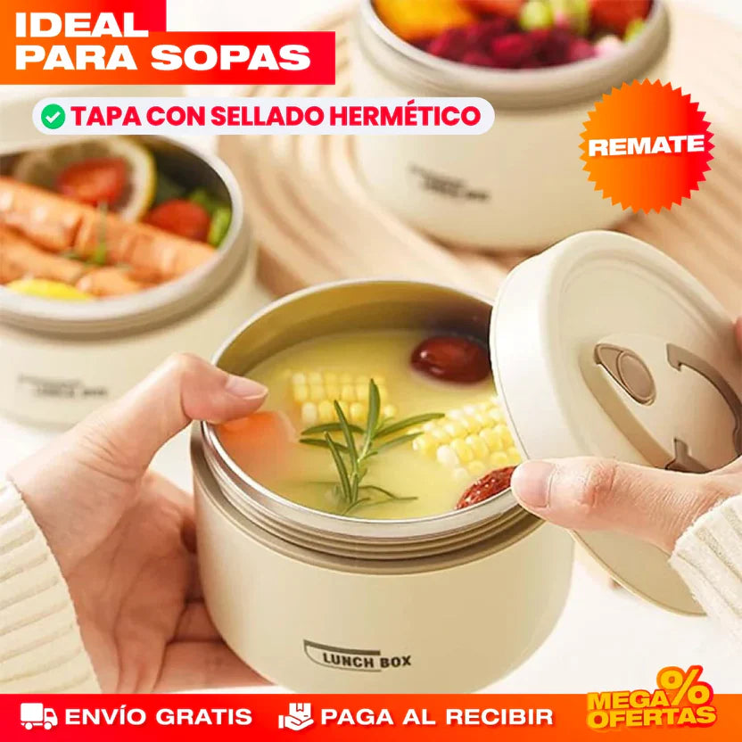 [GRAN LIQUIDACIÓN DE FIM STOCK] Portacomidas y Lonchera Térmica - Set x4 🔥