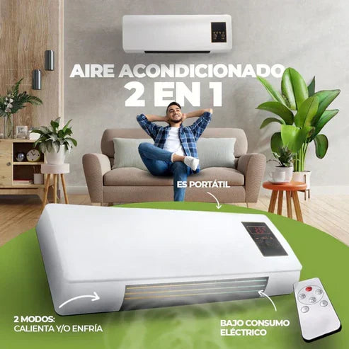 🔥 LIQUIDACIÓN DE STOCK: Mini Aire Acondicionado Portátil 2 en 1 Calor y Frio - Bajo consumo y Máxima Potencia