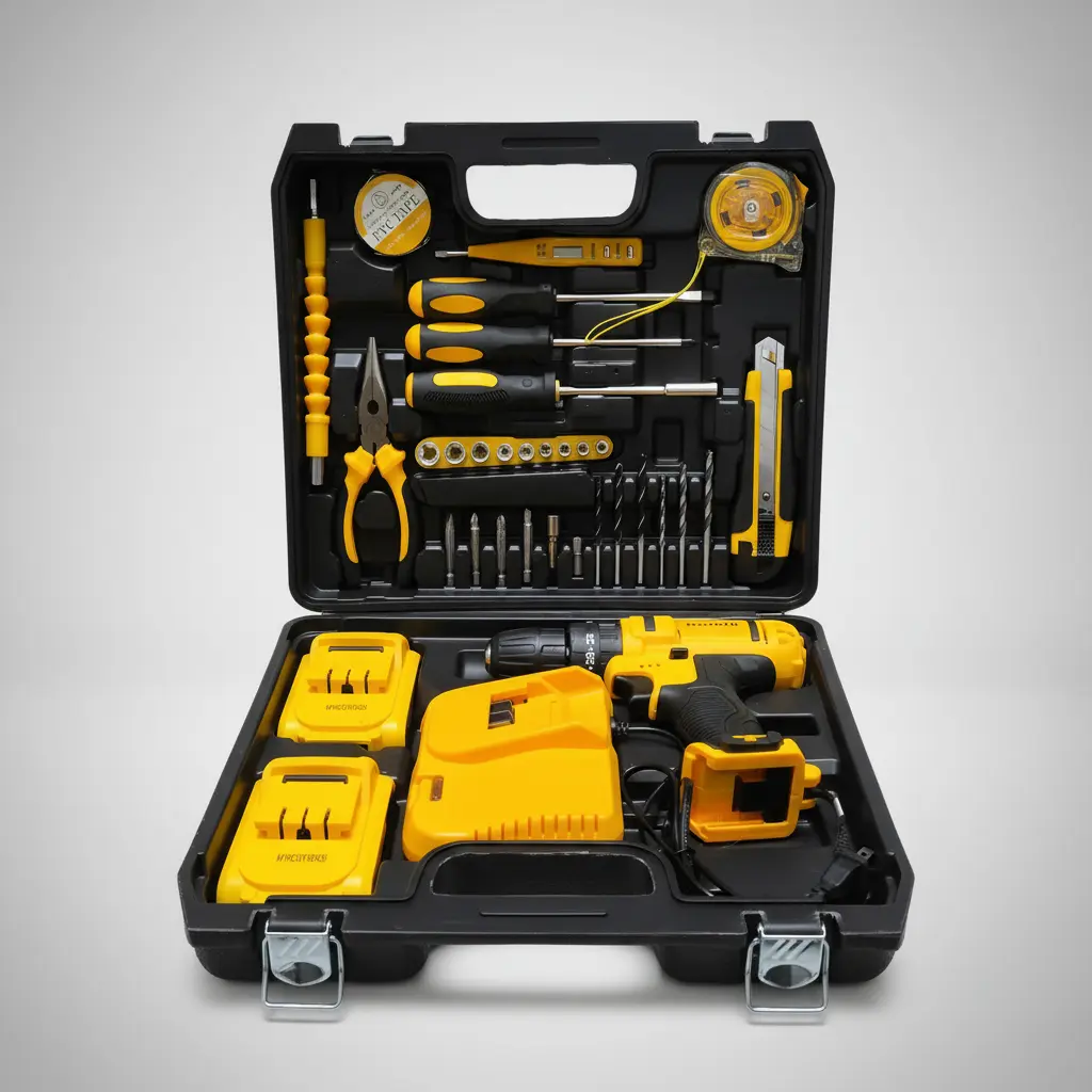 Taladro Inalambrico 48V + 2 Baterias  Con 34 Accesorios DeWalt